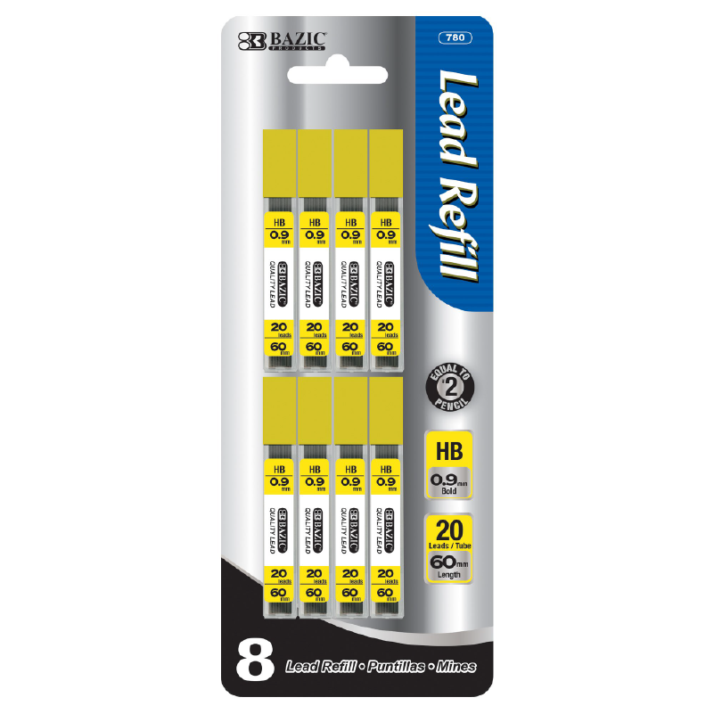 BAZIC 20 Ct. 0.9mm Mechanical Pencil Lead (8/Pack)