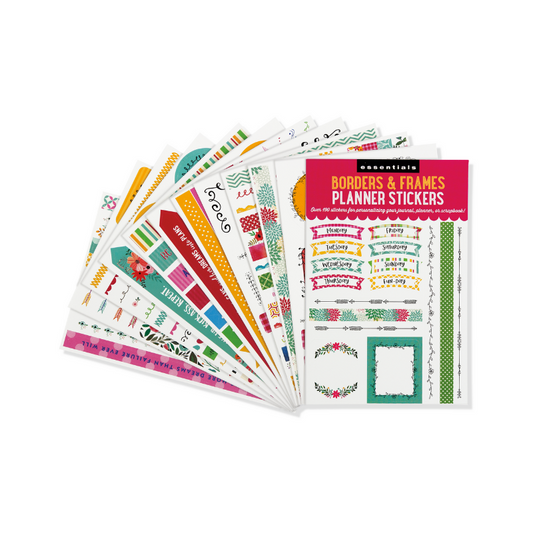 Peter Pauper Essentials Borders & Frames Planner Stickers