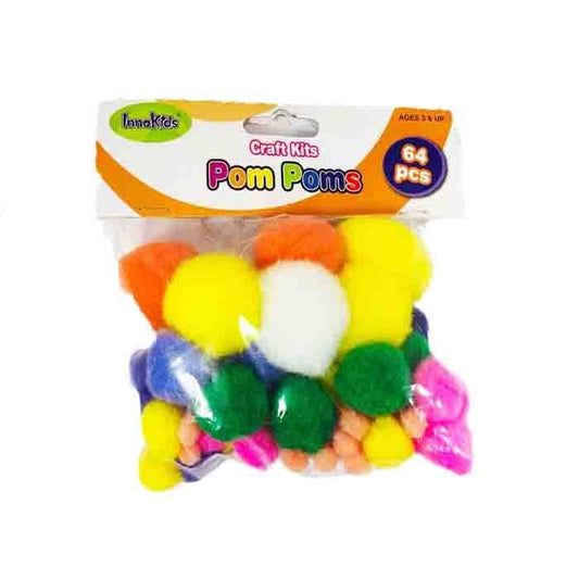 Innokids Craft Kit Pom Poms (64/Pack)