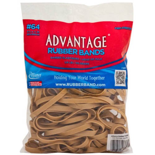 Alliance Advantage 1 3/4 oz Big Broad  3 1/2" X 1/4"  Rubber Bands (80/Pack)