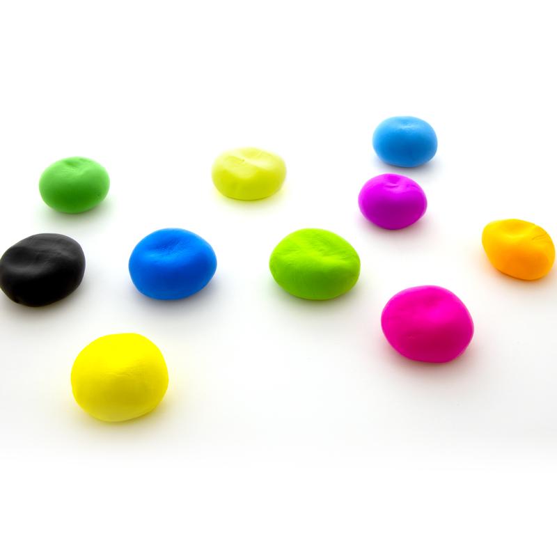 BAZIC 0.5oz Fluorescent Air Dry Modeling Clay (6 Colours/Pack)