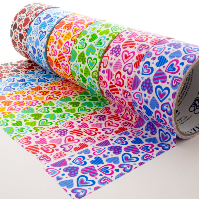 BAZIC 1.88" X 5 Yards Heart Series Duct Tape