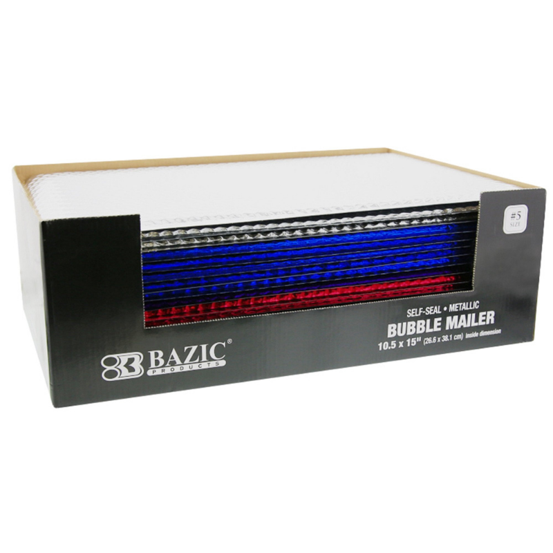 BAZIC 10.5" x 15" (#5) Metallic Bubble Mailer