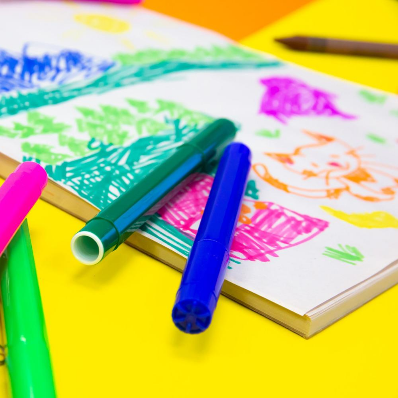 BAZIC Classic Broad Line Jumbo Washable Markers (10/Pack)