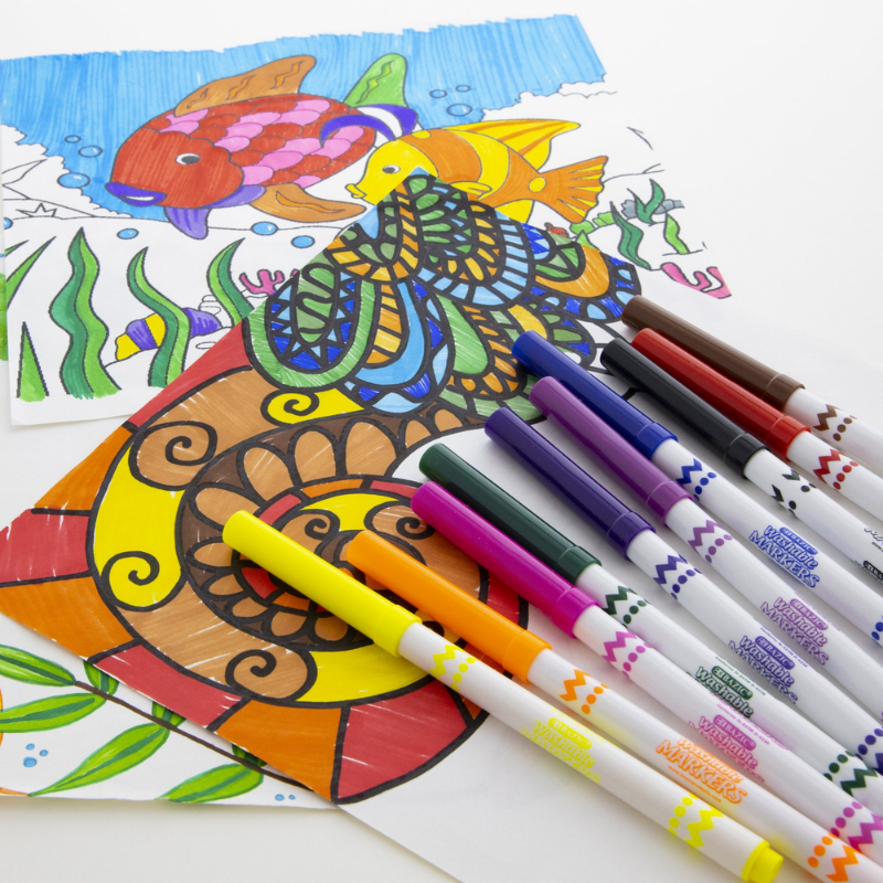 BAZIC Super Tip Washable Markers (10/Pack)