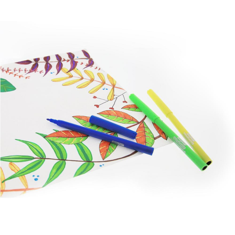 BAZIC Classic Fine Line Washable Markers (12/Pack)