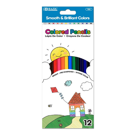 BAZIC Coloured Pencil (12/Pack)