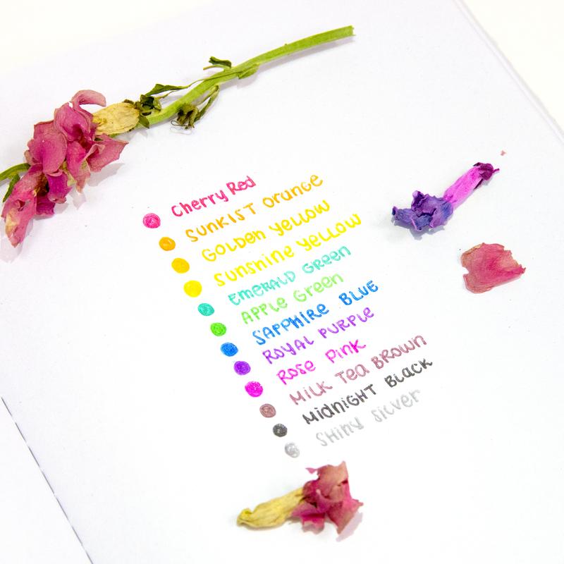 BAZIC 12 Glitter Color Collorelli Gel Pen