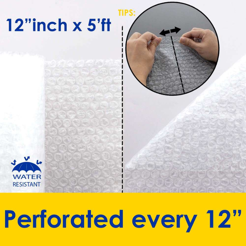 BAZIC 12" X 5' Cushion Bubble Wrap