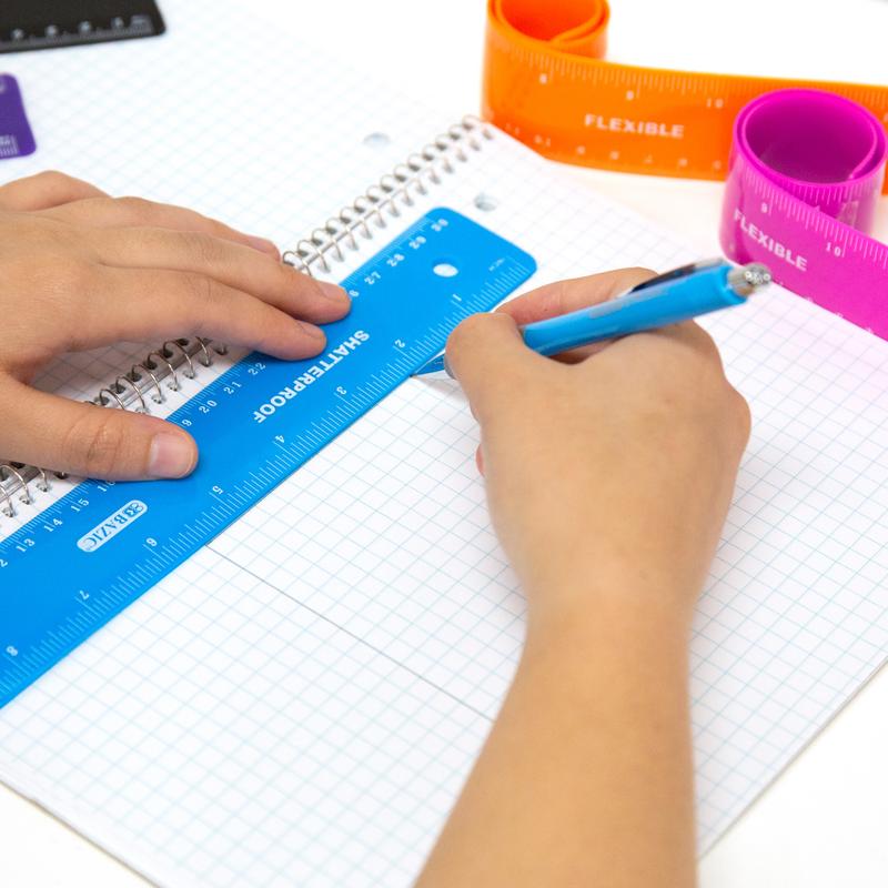 BAZIC 12" (30cm) Shatterproof Flexible Ruler