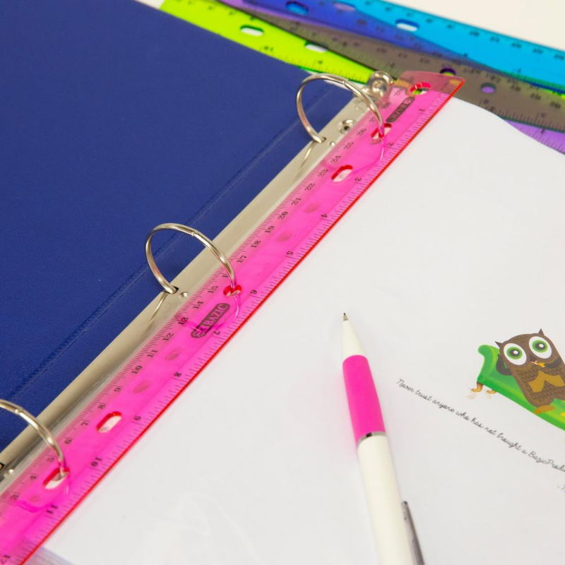 BAZIC 12" (30cm) Jeweltones Color Ruler