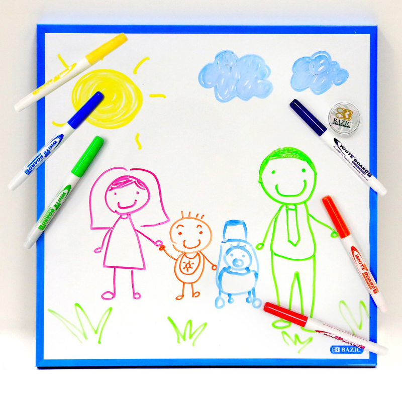 BAZIC 14" x 14" Magnetic Dry Erase Tile