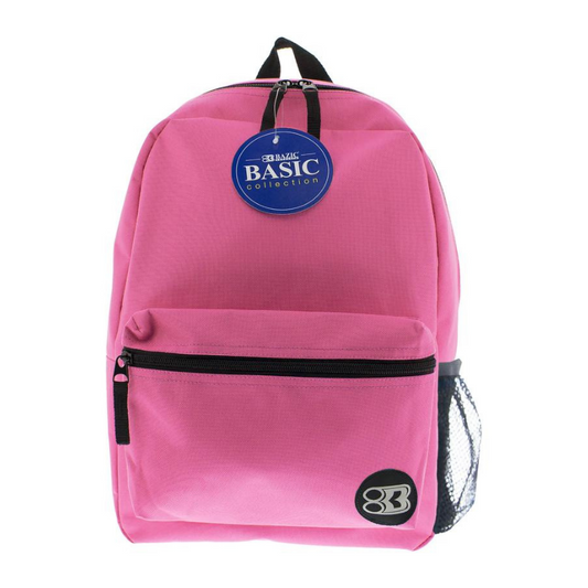 BAZIC 16" Basic Backpack - Fuchsia