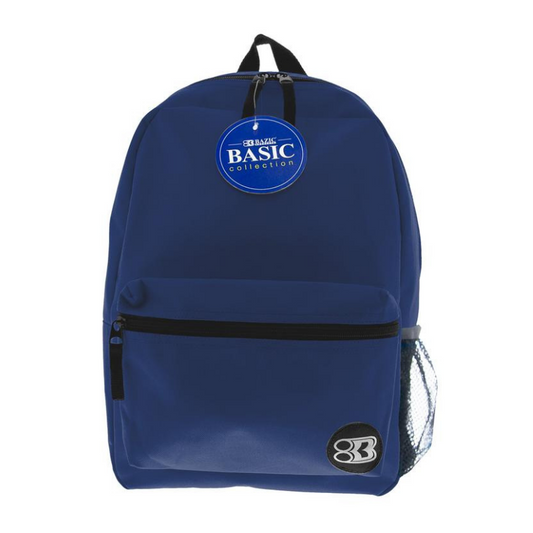 BAZIC 17" Classic Backpack - Navy Blue