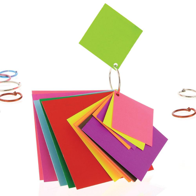 BAZIC 1" Assorted Color Metal Book Rings (10/Pack)