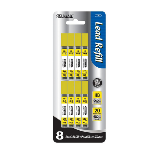 BAZIC 20 Ct. 0.9mm Mechanical Pencil Lead (8/Pack)