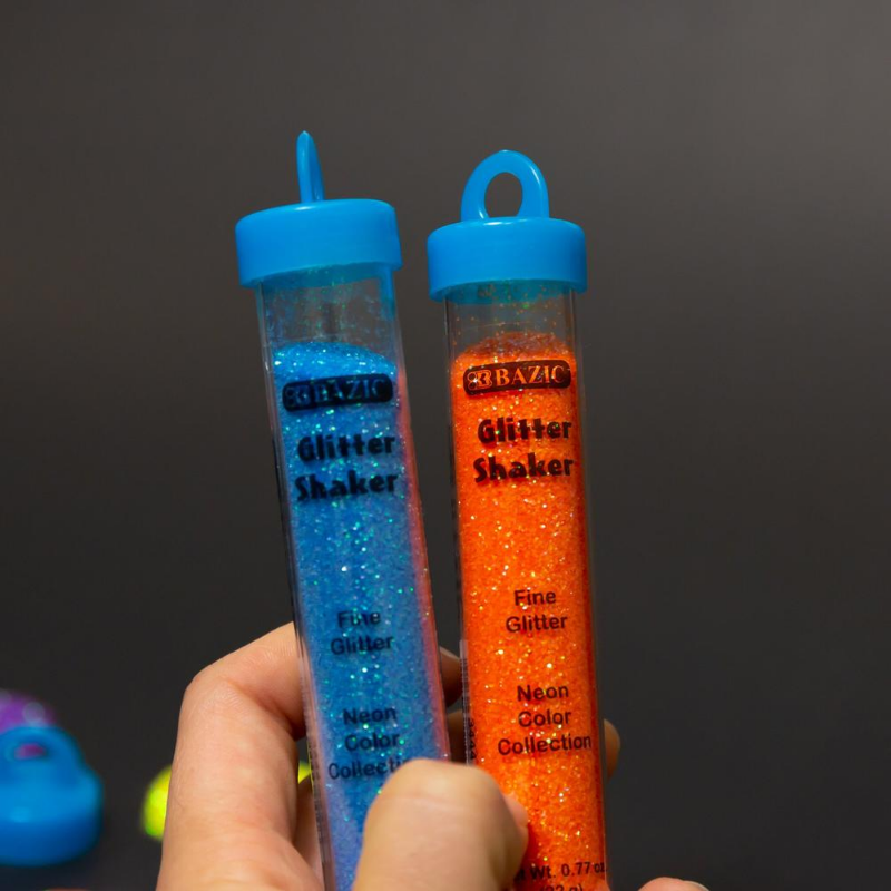 BAZIC 22g / 0.77 Oz. Neon Colour Glitter Tubes