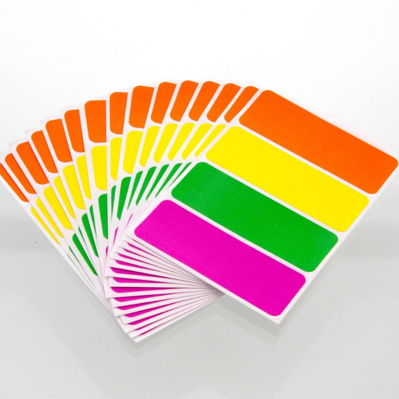 BAZIC 2 3/4" X 1" Fluorescent Multipurpose Label (60/Pack)