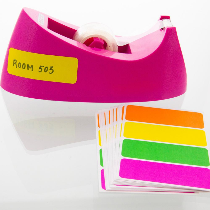 BAZIC 2 3/4" X 1" Fluorescent Multipurpose Label (60/Pack)