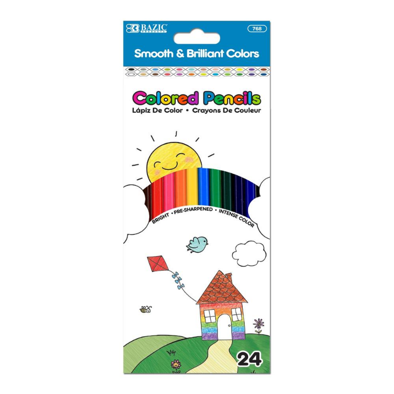 BAZIC Coloured Pencil (24/Pack)