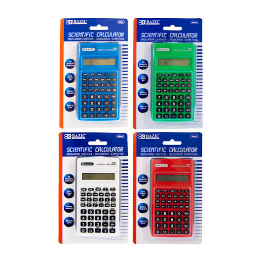 BAZIC 56 Function Scientific Calculator w/ Slide-On Case