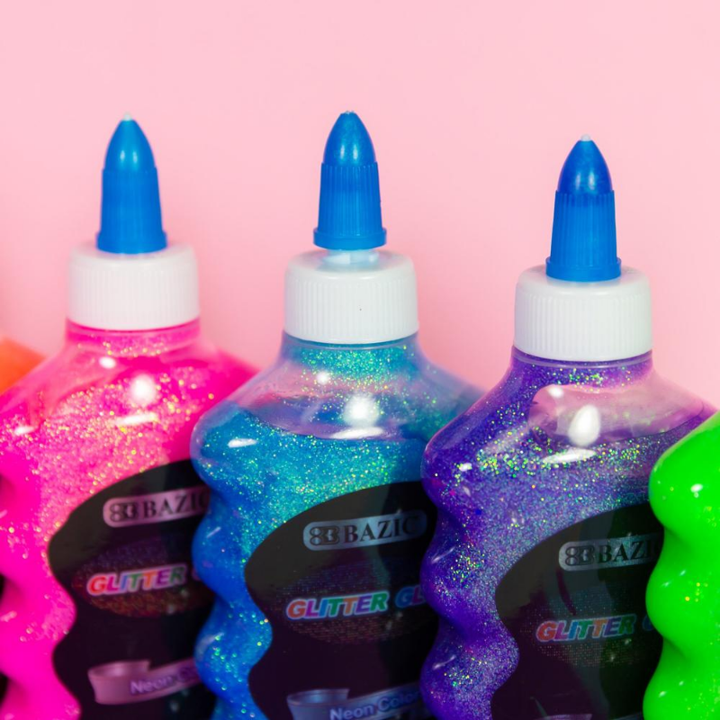 BAZIC 6.76 Oz. (200 mL) Neon Colour Glitter Glue