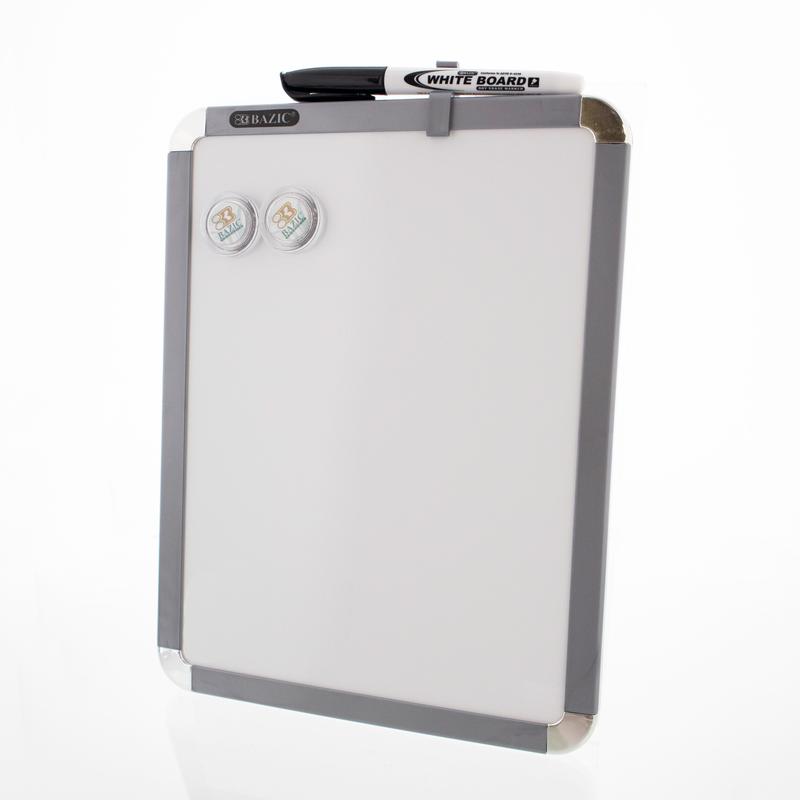 BAZIC 8.5" X 11" Magnetic Dry Erase Board w/ Marker & 2 Magnets
