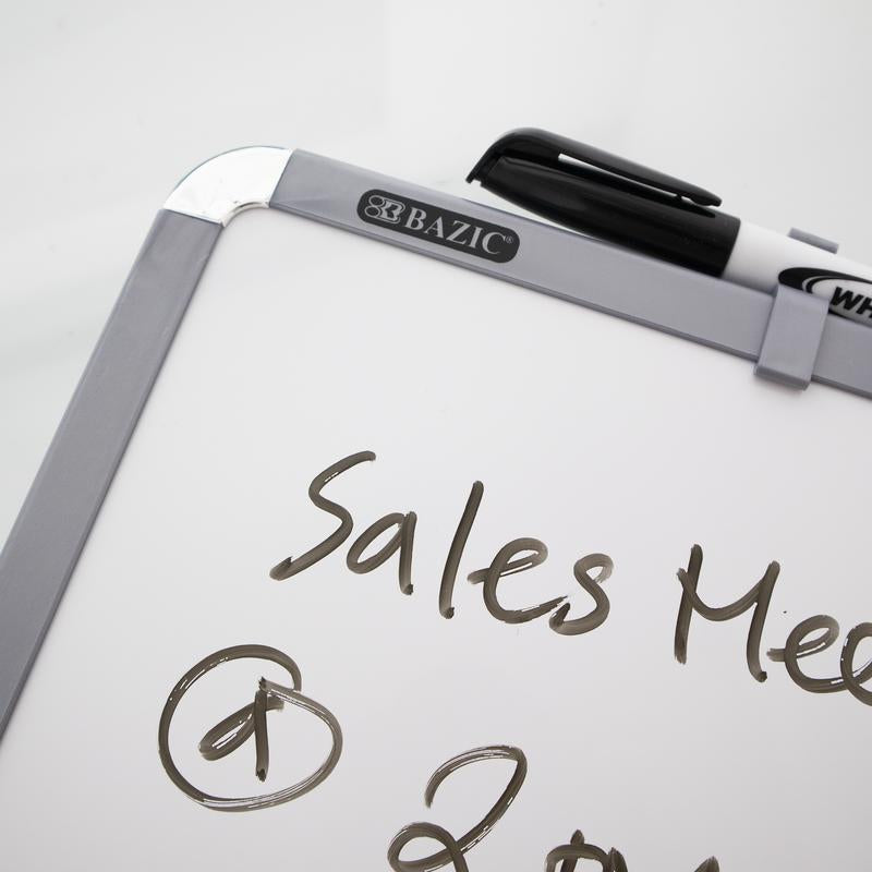 BAZIC 8.5" X 11" Magnetic Dry Erase Board w/ Marker & 2 Magnets