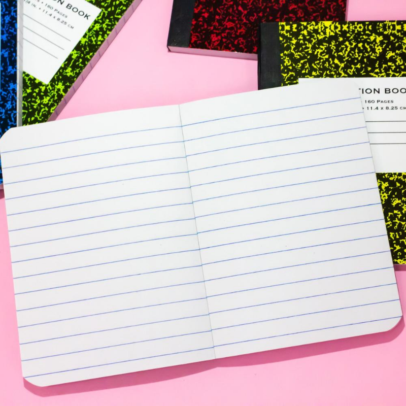 BAZIC 80 Sheets 4.5" x 3.25" Mini Marble Composition Book (2/Pack)