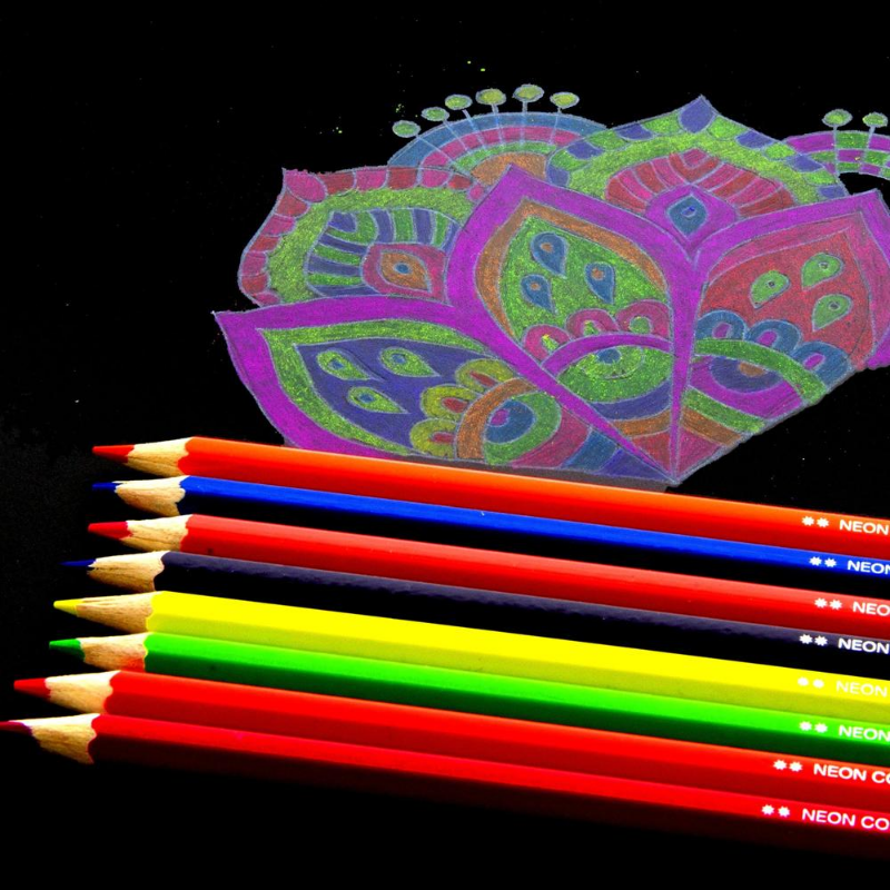 BAZIC Neon Coloured Pencils (8/Pack)