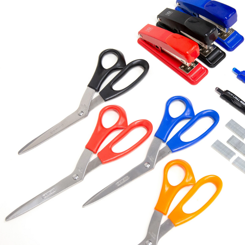 BAZIC 8" Bent Handle Stainless Steel Scissors