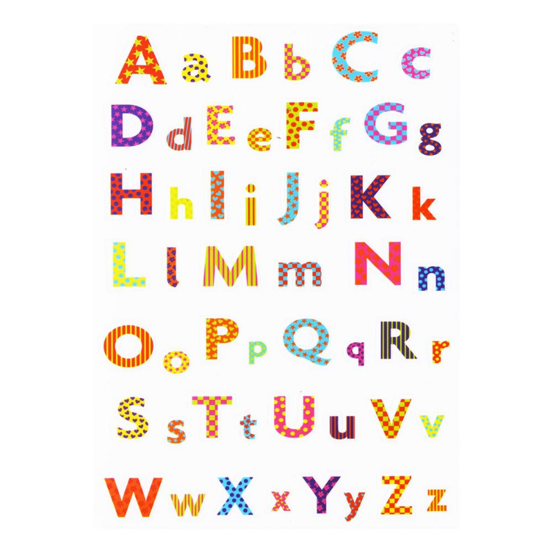 BAZIC Alphabet & Numbers Plastic Sticker Book