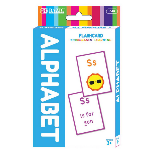 BAZIC Alphabet Preschool Flash Cards (36/Pack)