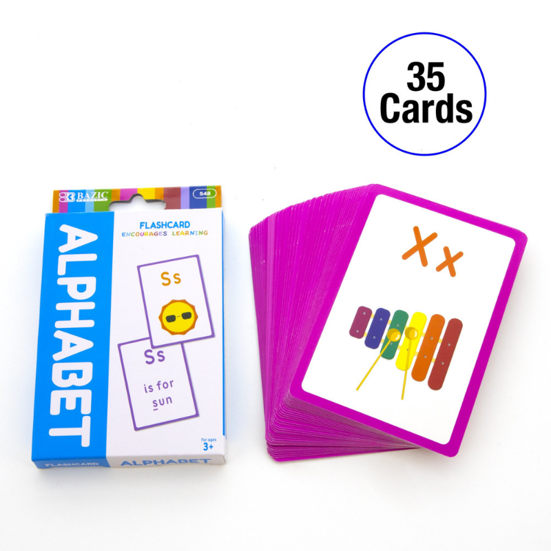 BAZIC Alphabet Preschool Flash Cards (36/Pack)