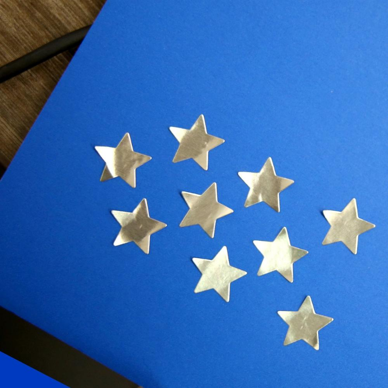 BAZIC Assorted Color Foil Star Label (660/Pack)