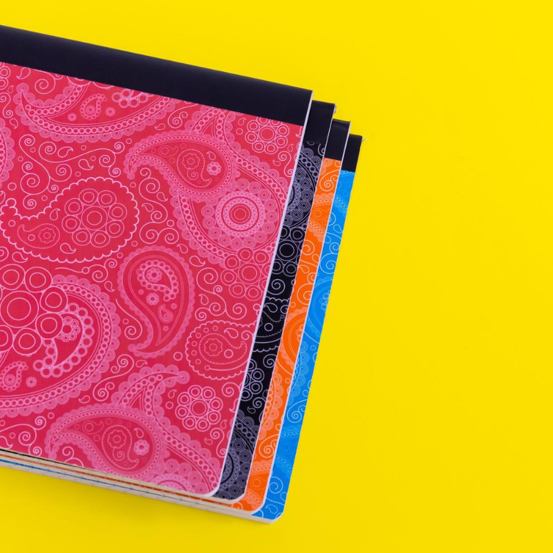 BAZIC College Ruled 100 Sheets Paisley Composition Book