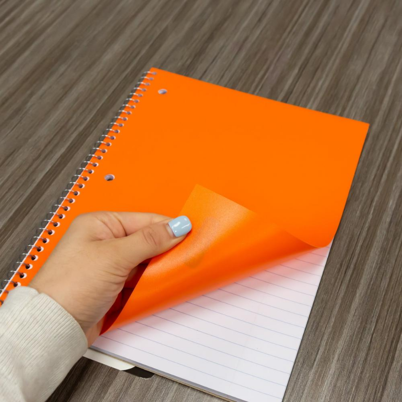 BAZIC College Ruled 70 Sheets 1-Subject Poly Cover Spiral Notebook