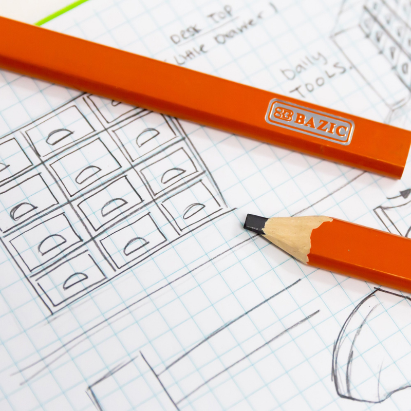 BAZIC Carpenter's Pencil (5/Pack)