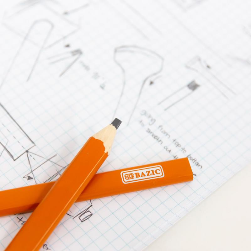 BAZIC Carpenter's Pencil (5/Pack)