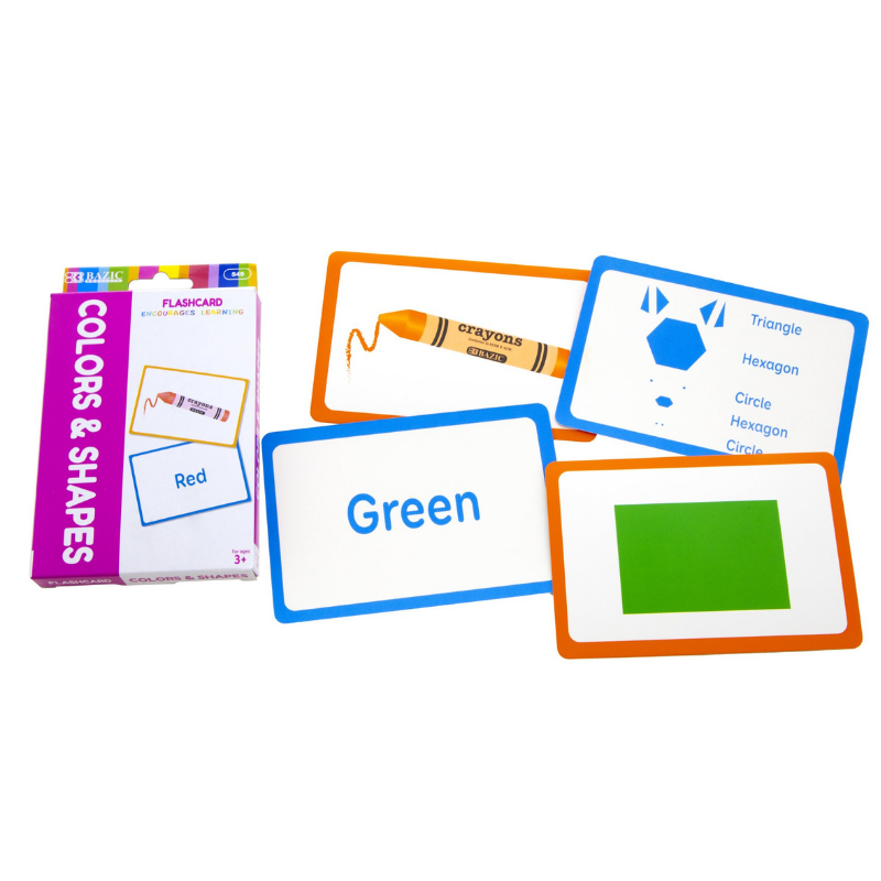 BAZIC Colours Preschool Flash Cards (36/Pack)
