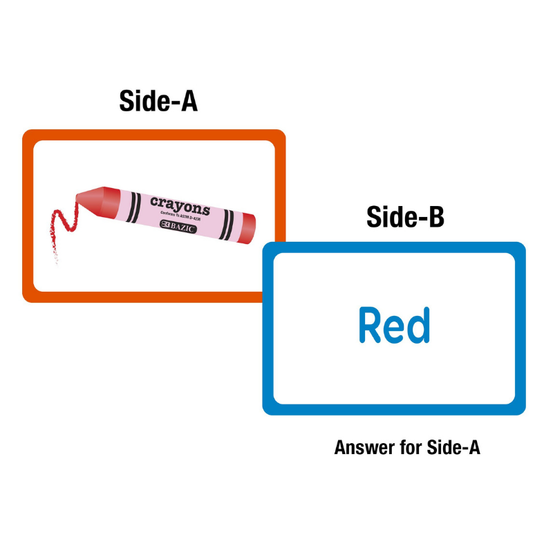 BAZIC Colours Preschool Flash Cards (36/Pack)