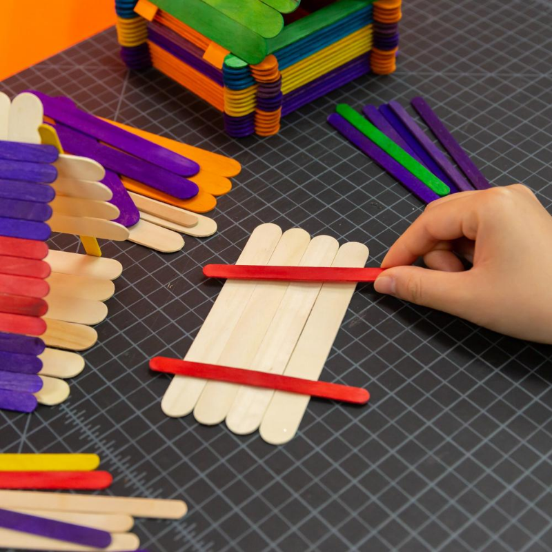 BAZIC Coloured Craft Stick (100/Pack)