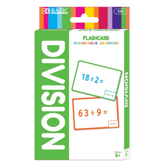 BAZIC Division Flash Cards (36/Pack)