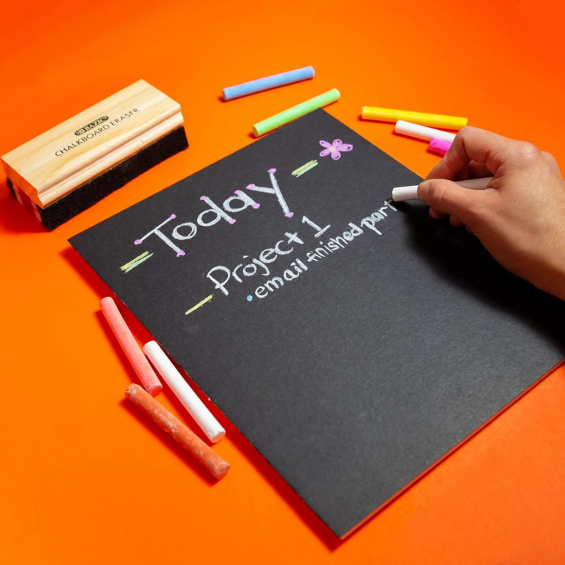BAZIC Dustless Assorted Colour Chalk (24/Box)