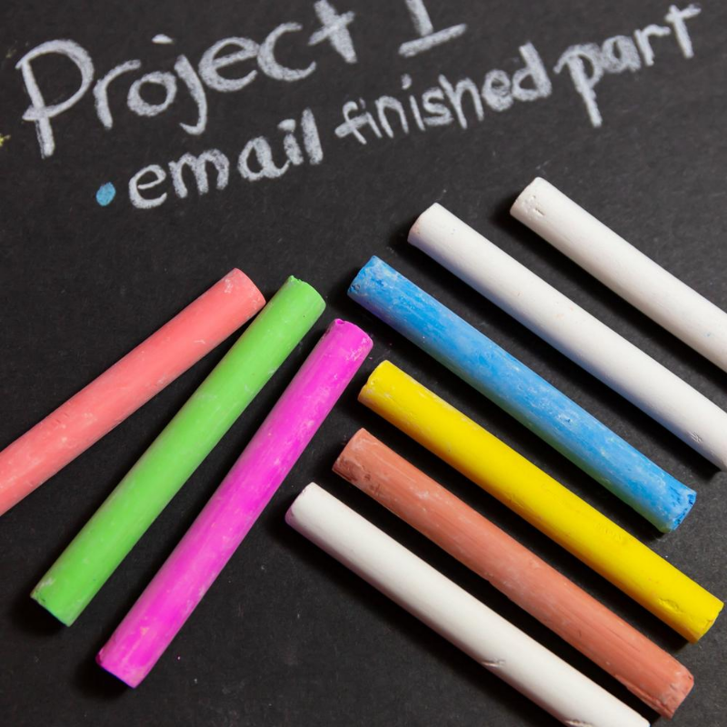 BAZIC Dustless Assorted Colour Chalk (24/Box)