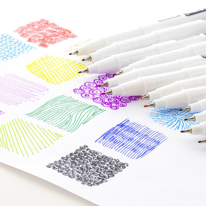 BAZIC Fiero Fancy Color Fiber Tip Fineliner Pen (4/Pack)
