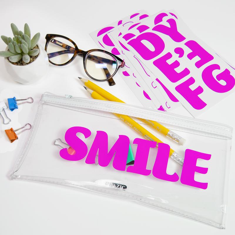 BAZIC 2" Fluorescent Color Alphabet & Number Stickers (10 Sheets)