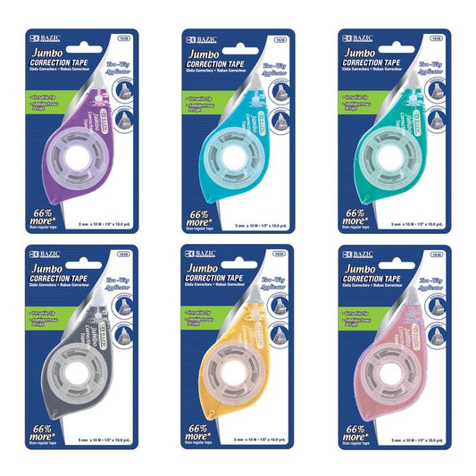 BAZIC 5mm x 394" Jumbo Correction Tape w/ Two Way Applicator