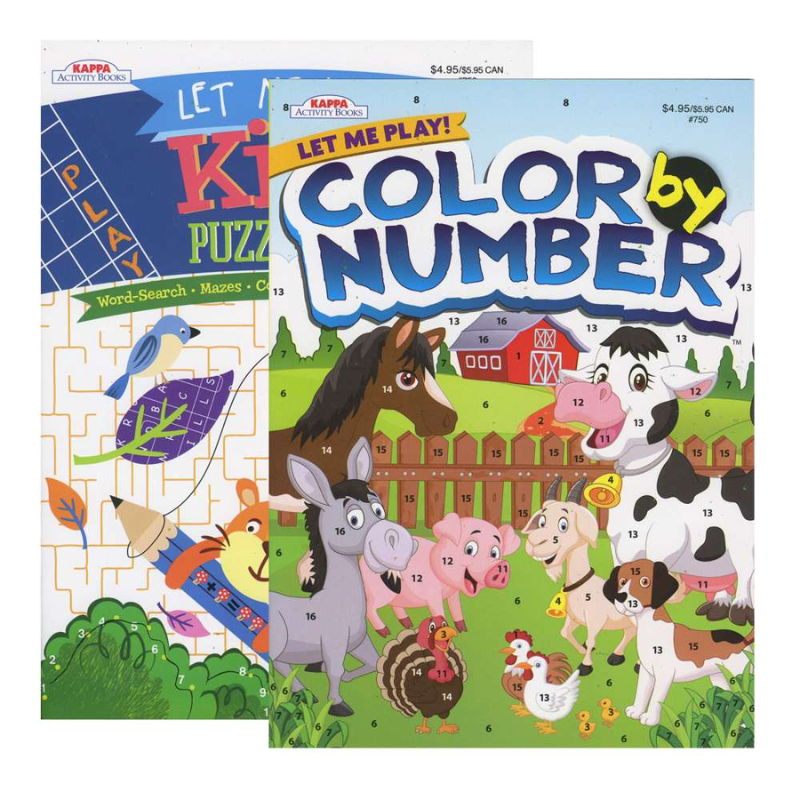 BAZIC KAPPA Activity & Colouring Let Me Play Book