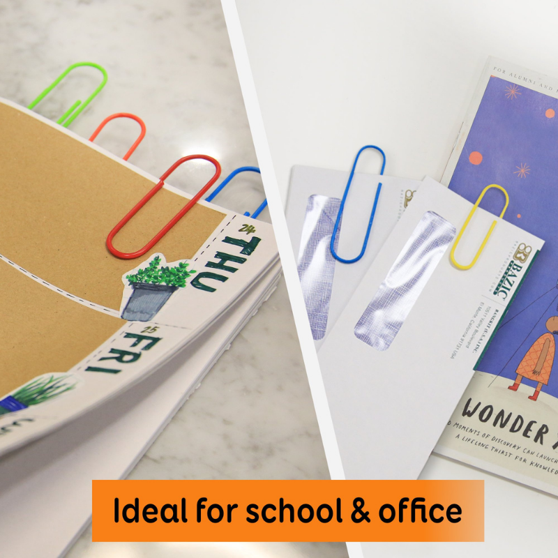 BAZIC Mega (100mm) Color Paper Clips (10/Pack)